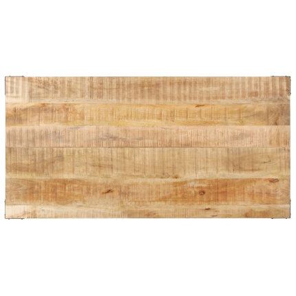 Table à manger Style Industriel en bois de manguier massif brut 140 x 70 x 76 cm {attributes}