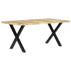 Table à manger Style Industriel en bois de manguier massif 180x90x76 cm {attributes} 2