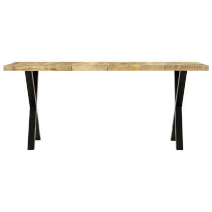 Table à manger Style Industriel en bois de manguier massif 180x90x76 cm {attributes}