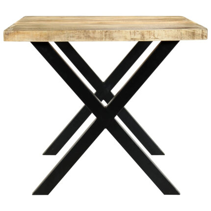 Table à manger Style Industriel en bois de manguier massif 180x90x76 cm {attributes}