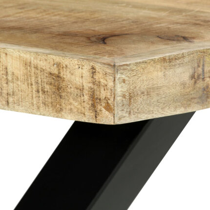 Table à manger Style Industriel en bois de manguier massif 180x90x76 cm {attributes}