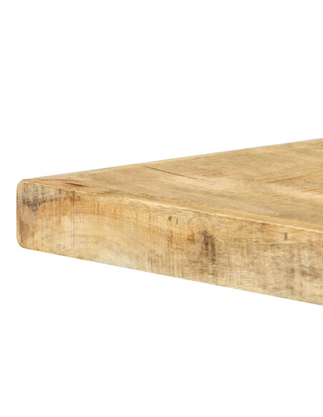 Table à manger Style Industriel en bois de manguier massif 180x90x76 cm {attributes} Table à manger Style Industriel en bois de manguier massif 180x90x76 cm {attributes}