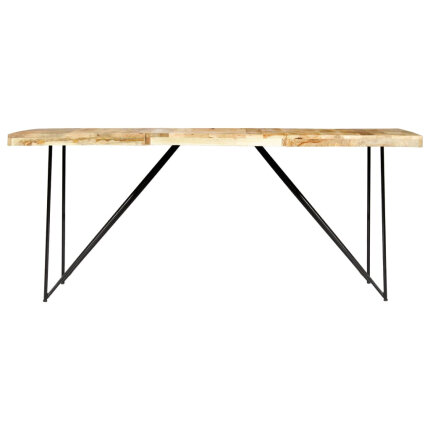 Table à manger style Industriel / Bohème en bois de manguier massif 180x90x76 cm {attributes}