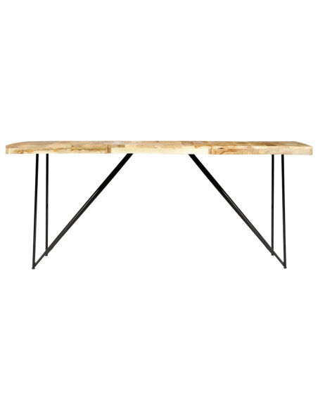 Table à manger style Industriel / Bohème en bois de manguier massif 180x90x76 cm {attributes} Table à manger style Industriel / Bohème en bois de manguier massif 180x90x76 cm {attributes}
