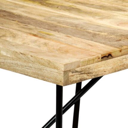 Table à manger style Industriel / Bohème en bois de manguier massif 180x90x76 cm {attributes}