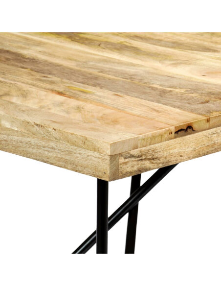 Table à manger style Industriel / Bohème en bois de manguier massif 180x90x76 cm {attributes} Table à manger style Industriel / Bohème en bois de manguier massif 180x90x76 cm {attributes}