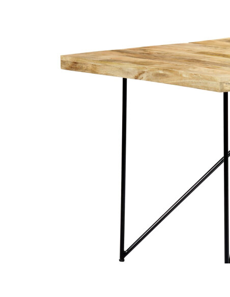 Table à manger style Industriel / Bohème en bois de manguier massif 180x90x76 cm {attributes} Table à manger style Industriel / Bohème en bois de manguier massif 180x90x76 cm {attributes}