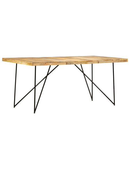 Table à manger style Industriel / Bohème en bois de manguier massif 180x90x76 cm {attributes} Table à manger style Industriel / Bohème en bois de manguier massif 180x90x76 cm {attributes}