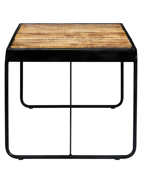 Table salle à manger Style Industriel en bois de manguier brut 180 x 90 x 76 cm {attributes} Table salle à manger Style Industriel en bois de manguier brut 180 x 90 x 76 cm {attributes}