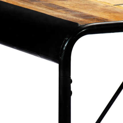 Table salle à manger Style Industriel en bois de manguier brut 180 x 90 x 76 cm {attributes}