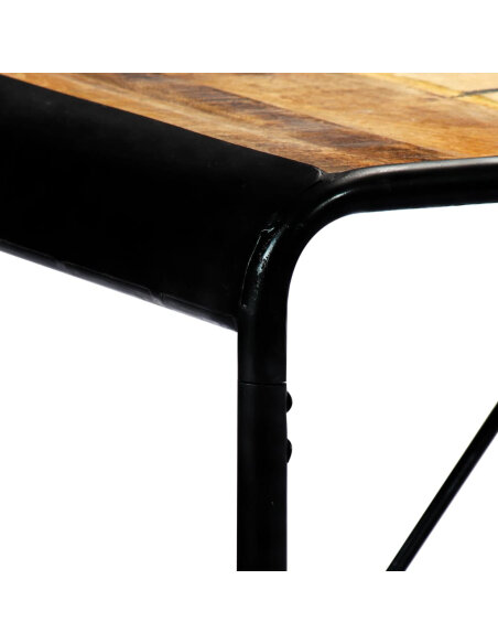Table salle à manger Style Industriel en bois de manguier brut 180 x 90 x 76 cm {attributes} Table salle à manger Style Industriel en bois de manguier brut 180 x 90 x 76 cm {attributes}