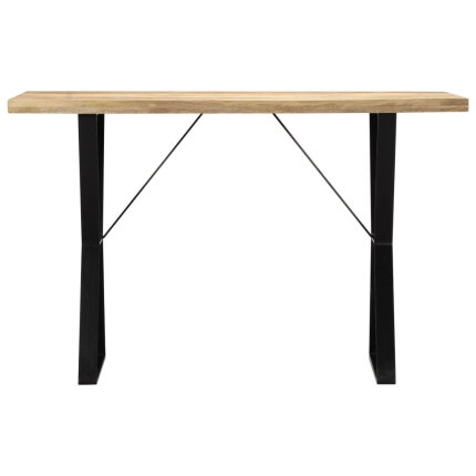 Table à manger Style Industriel en bois de manguier massif 120 x 60 x 76 cm {attributes}