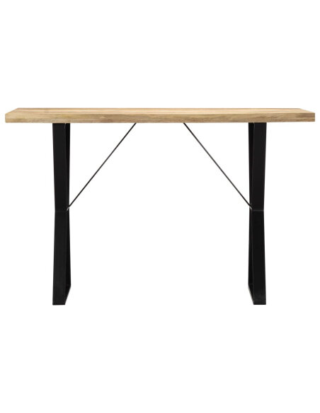 Table à manger Style Industriel en bois de manguier massif 120 x 60 x 76 cm {attributes} Table à manger Style Industriel en bois de manguier massif 120 x 60 x 76 cm {attributes}