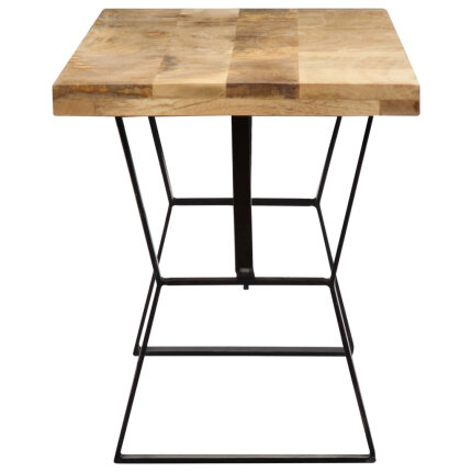 Table à manger Style Industriel en bois de manguier massif 120 x 60 x 76 cm {attributes}