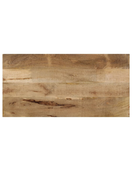 Table à manger Style Industriel en bois de manguier massif 120 x 60 x 76 cm {attributes} Table à manger Style Industriel en bois de manguier massif 120 x 60 x 76 cm {attributes}