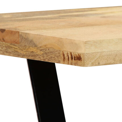 Table à manger Style Industriel en bois de manguier massif 120 x 60 x 76 cm {attributes}
