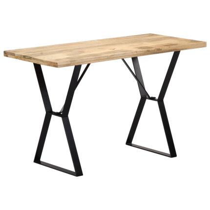 Table à manger Style Industriel en bois de manguier massif 120 x 60 x 76 cm {attributes}