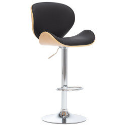 Tabouret de bar Rétro / Vintage en similicuir Noir  {attributes}