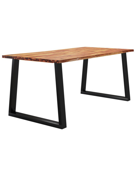 Table à manger Style Industriel en bois d'acacia 180 x 90 x 75 cm {attributes}