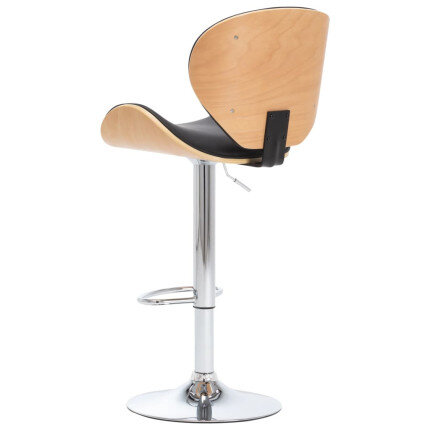 Tabouret de bar Rétro / Vintage en similicuir Noir  {attributes}