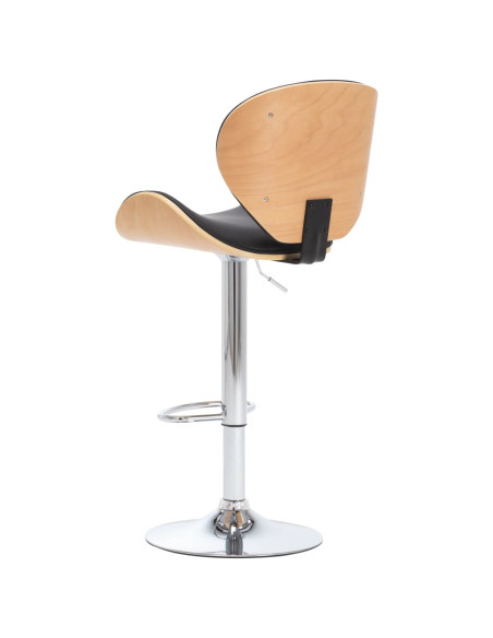 Tabouret de bar Rétro / Vintage en similicuir Noir  {attributes}
