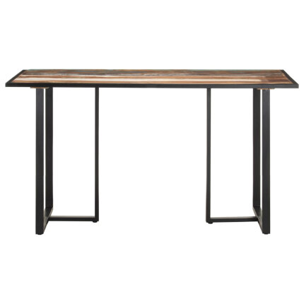 Table salle à manger Style Industriel en bois de récupération massif Multicolore 140 x 70 x 76 cm {attributes}