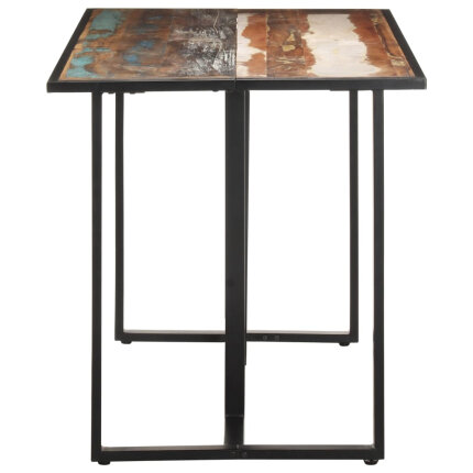 Table salle à manger Style Industriel en bois de récupération massif Multicolore 140 x 70 x 76 cm {attributes}
