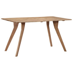 Table de salle à manger Style Scandinave en bois d'acacia massif 140 x 80 x 76 cm {attributes} 2