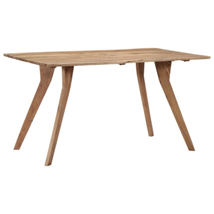 Table de salle à manger Style Scandinave en bois d'acacia massif 140 x 80 x 76 cm {attributes}