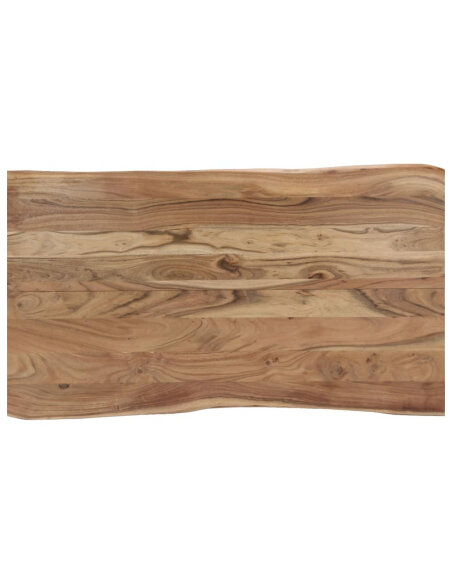 Table de salle à manger Style Scandinave en bois d'acacia massif 140 x 80 x 76 cm {attributes}