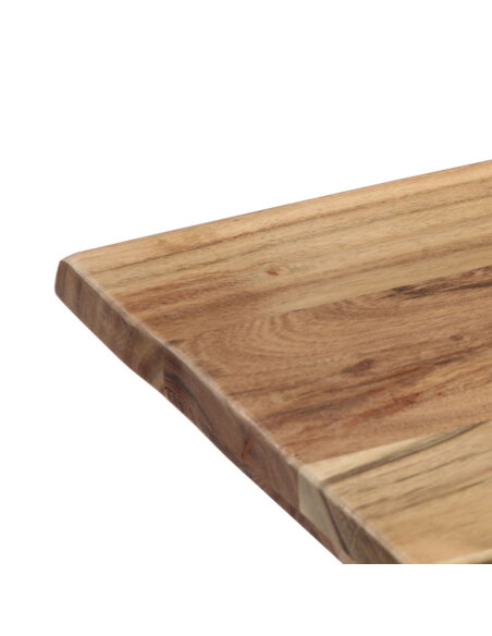 Table de salle à manger Style Scandinave en bois d'acacia massif 140 x 80 x 76 cm {attributes}