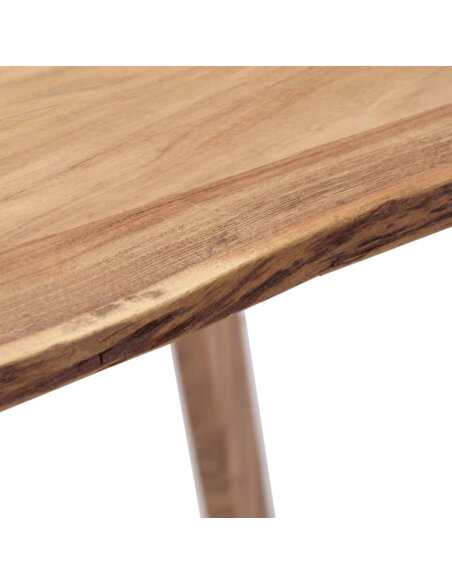 Table de salle à manger Style Scandinave en bois d'acacia massif 140 x 80 x 76 cm {attributes}