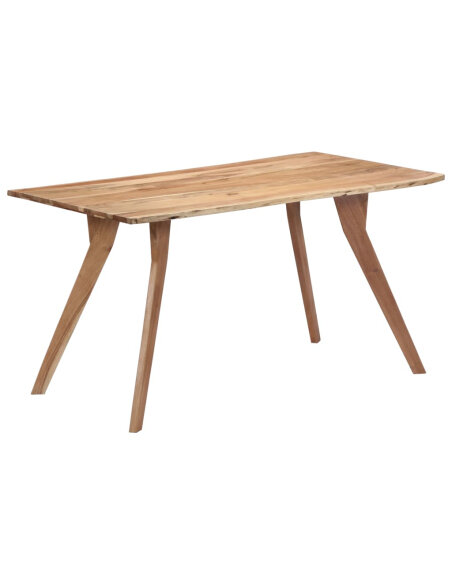 Table de salle à manger Style Scandinave en bois d'acacia massif 140 x 80 x 76 cm {attributes}