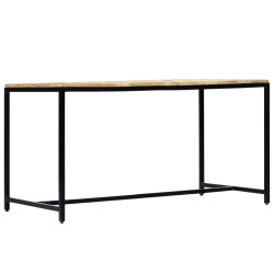 Table à manger Style Industriel en bois de manguier massif brut 140 x 70 x 75 cm {attributes} 2