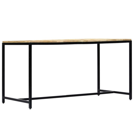 Table à manger Style Industriel en bois de manguier massif brut 140 x 70 x 75 cm {attributes}