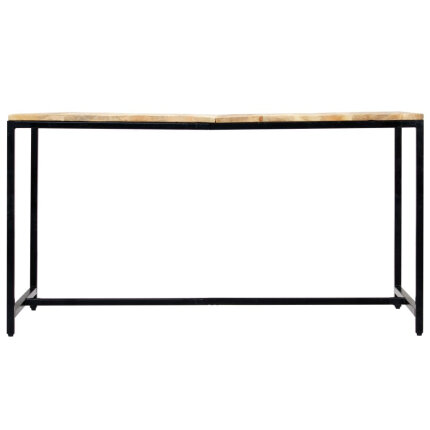 Table à manger Style Industriel en bois de manguier massif brut 140 x 70 x 75 cm {attributes}
