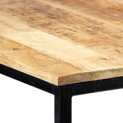 Table à manger Style Industriel en bois de manguier massif brut 140 x 70 x 75 cm {attributes}