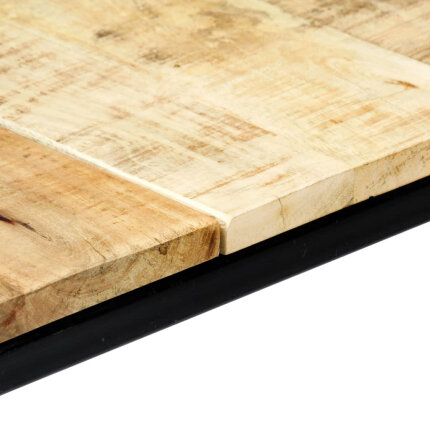 Table à manger Style Industriel en bois de manguier massif brut 140 x 70 x 75 cm {attributes}