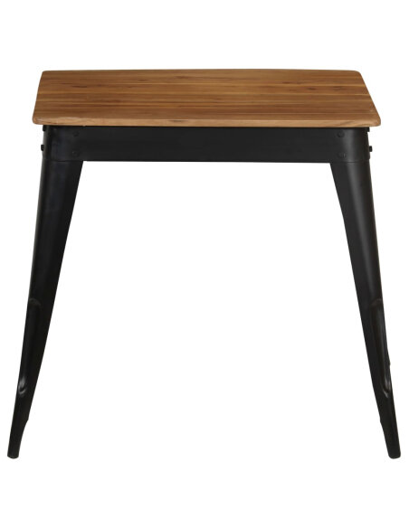 Table à manger Style Industriel en bois d'acacia massif et acier 75 x 75 x 76 cm {attributes} Table à manger Style Industriel en bois d'acacia massif et acier 75 x 75 x 76 cm {attributes}