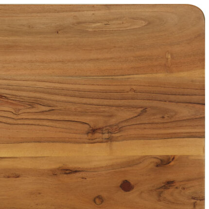 Table à manger Style Industriel en bois d'acacia massif et acier 75 x 75 x 76 cm {attributes}