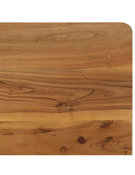 Table à manger Style Industriel en bois d'acacia massif et acier 75 x 75 x 76 cm {attributes} Table à manger Style Industriel en bois d'acacia massif et acier 75 x 75 x 76 cm {attributes}