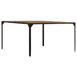 Table à manger Style Industriel en bois de manguier massif 140 x 140 x 76 cm {attributes} 2