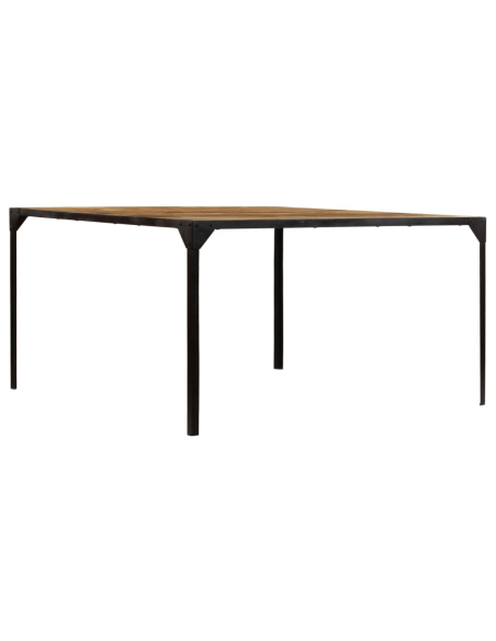 Table à manger Style Industriel en bois de manguier massif 140 x 140 x 76 cm {attributes}
