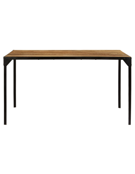 Table à manger Style Industriel en bois de manguier massif 140 x 140 x 76 cm {attributes}