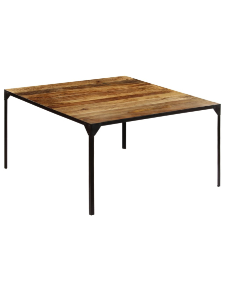 Table à manger Style Industriel en bois de manguier massif 140 x 140 x 76 cm {attributes}