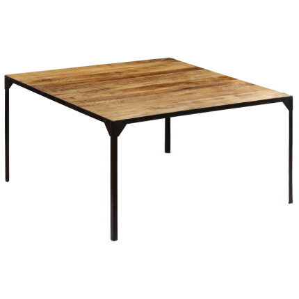 Table à manger Style Industriel en bois de manguier massif 140 x 140 x 76 cm {attributes}