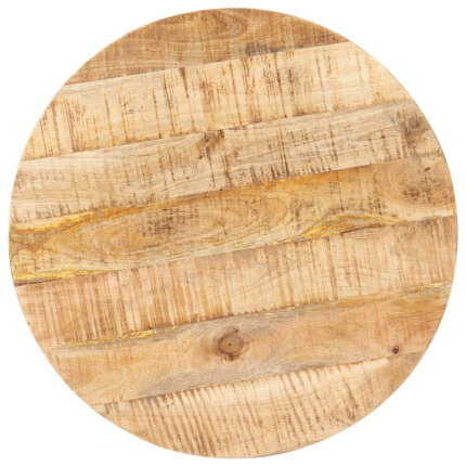 Table de bistro Style Industriel ronde en bois de manguier brut Ø 60 x 75 cm {attributes}