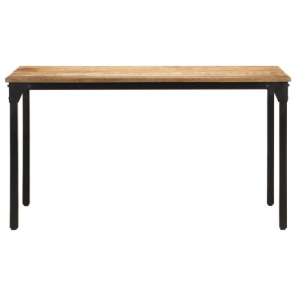 Table salle à manger Style Industriel en bois de manguier brut 140 x 70 x 76 cmcmcmcmcm {attributes}