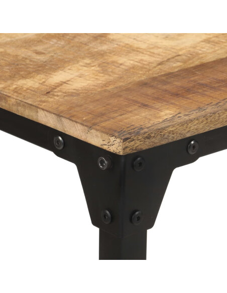Table salle à manger Style Industriel en bois de manguier brut 140 x 70 x 76 cmcmcmcmcm {attributes} Table salle à manger Style Industriel en bois de manguier brut 140 x 70 x 76 cmcmcmcmcm {attributes}