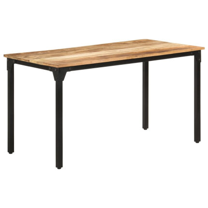 Table salle à manger Style Industriel en bois de manguier brut 140 x 70 x 76 cmcmcmcmcm {attributes}